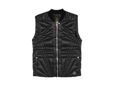 Pre-owned Rick Owens X Moncler Woven Megapenta Flight Vest In Black
