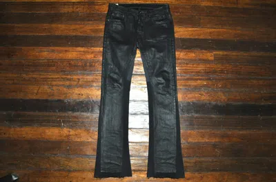 Pre-owned Rick Owens X Rick Owens Drkshdw - Reconstructed Waxed Denim In Waxed Black