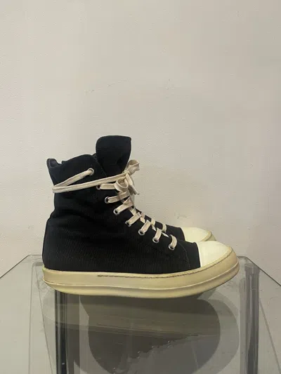 Pre-owned Rick Owens X Rick Owens Drkshdw 2014 Canvas Ramones Shoes In Black