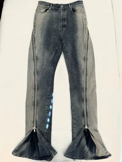 Pre-owned Rick Owens X Rick Owens Drkshdw Bolan Banana Mineral Degrade Denim In Navy