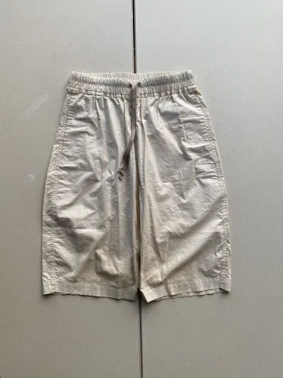 Pre-owned Rick Owens X Rick Owens Drkshdw Drkshdw Ss17 Coated Waxed Shorts In White