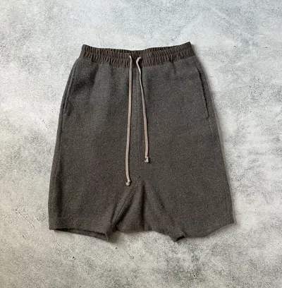 Pre-owned Rick Owens X Rick Owens Drkshdw Fw11 “limo” Cashmere Pods Shorts In Grey