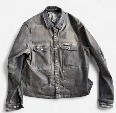Pre-owned Rick Owens X Rick Owens Drkshdw Jacket – Xl – Dark Dust (custom Cropped)