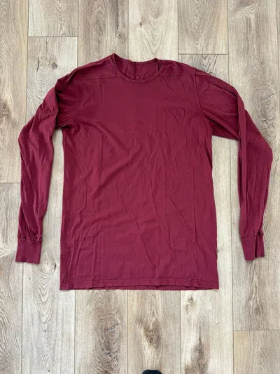 Pre-owned Rick Owens X Rick Owens Drkshdw Level Long Sleeve Shirt In Red