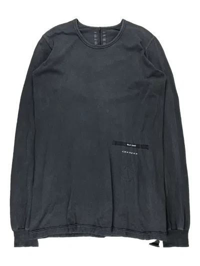 Pre-owned Rick Owens X Rick Owens Drkshdw Rick Owens Archive Silly Cunt Patch Longsleeve Tshirt In Black