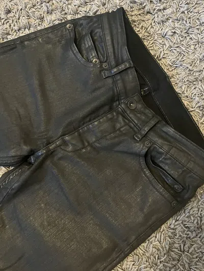 Pre-owned Rick Owens X Rick Owens Drkshdw Rick Owens Detroit Cut Stretch Black Wax