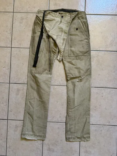 Pre-owned Rick Owens X Rick Owens Drkshdw Rick Owens Double Layer Aircut Denim In Sand