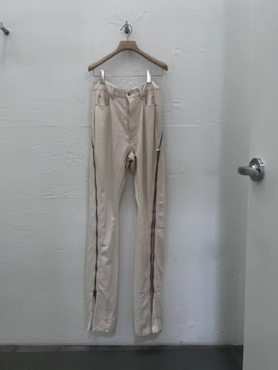 Pre-owned Rick Owens X Rick Owens Drkshdw Rick Owens Fw22 Banana Cut Denim In Sand
