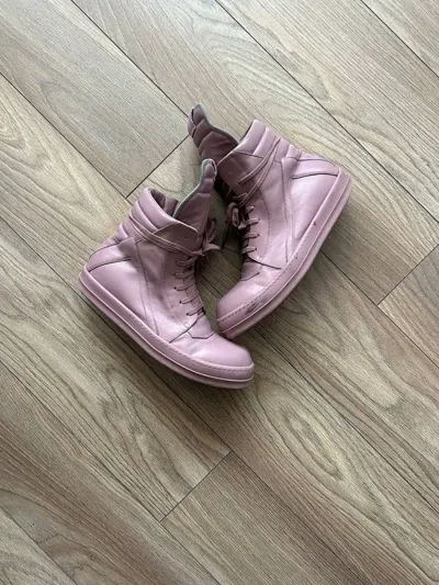 Pre-owned Rick Owens X Rick Owens Drkshdw Rick Owens Geobasket Pink Shoes