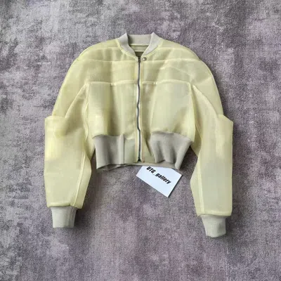 Pre-owned Rick Owens X Rick Owens Drkshdw Rick Owens Girdered Transparent Leather Bomber Jacket Ss23