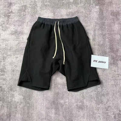 Pre-owned Rick Owens X Rick Owens Drkshdw Rick Owens Mainline Wool Basket Swinger Shorts 14fw Moody In Black