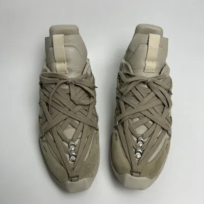 Pre-owned Rick Owens X Rick Owens Drkshdw Rick Owens Maximal Runner Megalace Shoes In Grey Pearl