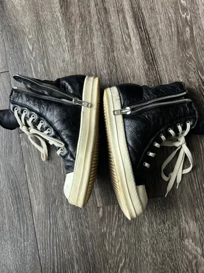 Pre-owned Rick Owens X Rick Owens Drkshdw Rick Owens Ramones A/w13 Shearling Shoes In Black