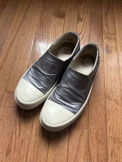 Pre-owned Rick Owens X Rick Owens Drkshdw Rick Owens Silver Slip On Fw15 Shoes