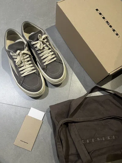 Pre-owned Rick Owens X Rick Owens Drkshdw Rick Owens Vans Dust Milk Vintage Low Sneaker