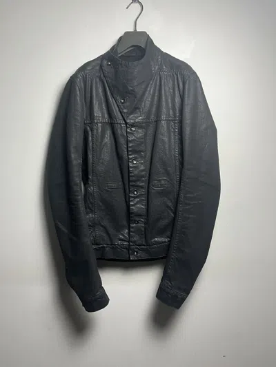 Pre-owned Rick Owens X Rick Owens Drkshdw Rick Owens Waxed Denim Jacket
