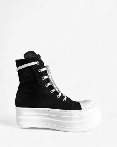Pre-owned Rick Owens X Rick Owens Drkshdw Rick Owens Waxed Double Bumper Ramones - Fw19 “larry” Shoes