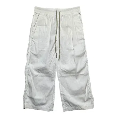 Pre-owned Rick Owens X Rick Owens Drkshdw Sombra Obscura 3/4 Cotton Pant In White