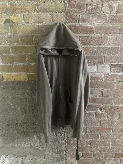 Pre-owned Rick Owens X Rick Owens Drkshdw Ss/19 Rick Owens Drkshdw “dust” Full Zip Gimp Hoodie In Brown