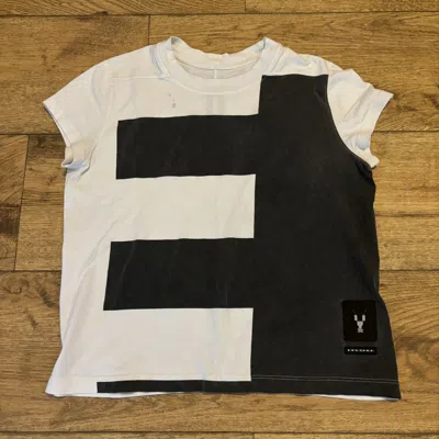 Pre-owned Rick Owens X Rick Owens Drkshdw Ss19 Striped Graphic Level T-shirt