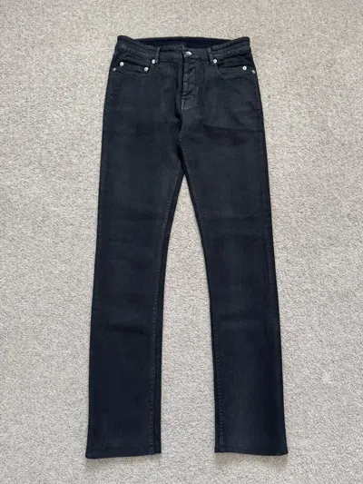 Pre-owned Rick Owens X Rick Owens Drkshdw Ss20 Rick Owens Drkshdw Black Waxed Tyrone Denim Jeans