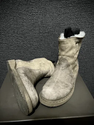 Pre-owned Rick Owens X Rick Owens Drkshdw Sz 41.5 Rick Ownens 10aw Mainline Fut Boots In Brown