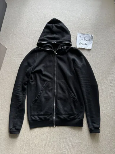 Pre-owned Rick Owens X Rick Owens Drkshdw Used Ss17 Gimp Zip Up Hoodie Drkshdw Black Felpa Cotton (size Large)