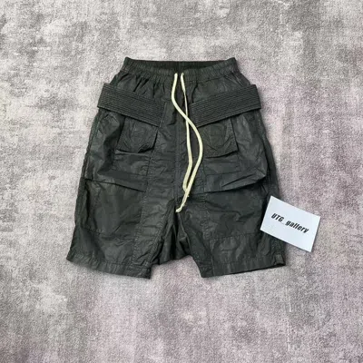 Pre-owned Rick Owens X Rick Owens Drkshdw Waxed Creatch Cargo Shorts