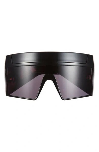 Rick Owens X Suicidebandofficial Rev Shiny Shield Sunglasses In Black