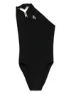 Rick Owens One-shoulder Swimsuit In Black