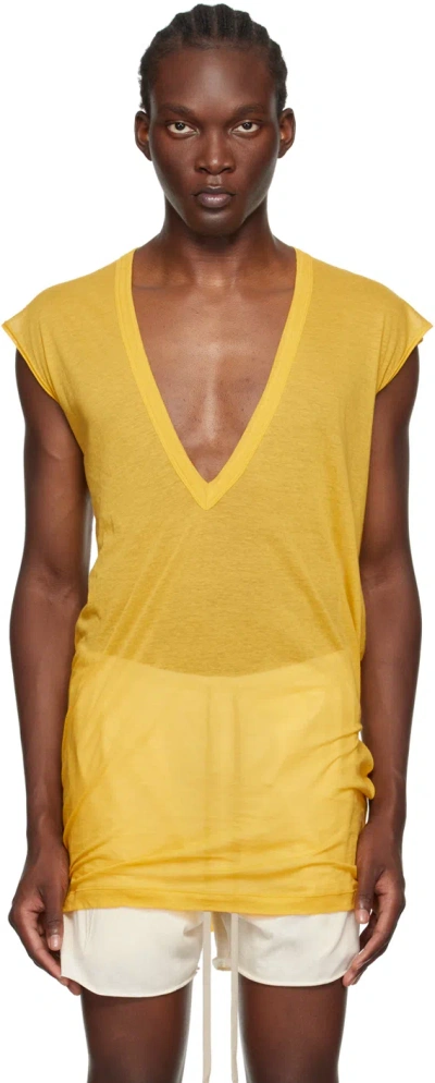 Rick Owens Yellow Porterville Dylan T-shirt In 12 Lemon