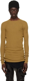 Rick Owens Yellow Porterville Rib Sweater In 62 Honey
