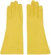 Rick Owens Yellow Porterville Short Gloves In 12 Lemon
