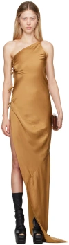 RICK OWENS YELLOW PORTERVILLE TACO MAXI DRESS