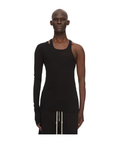 Rick Owens Ziggy Banana Tank Top In Black