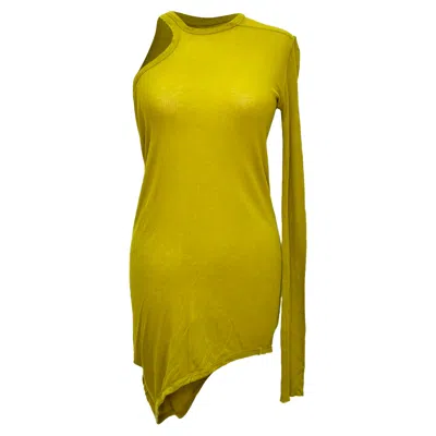Rick Owens Ziggy Banana Tank Top In Yellow Viscose