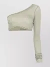 Rick Owens Ziggy One-shoulder Sheer Stretch Top
