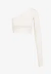 Rick Owens Ziggy One-shoulder Top In White