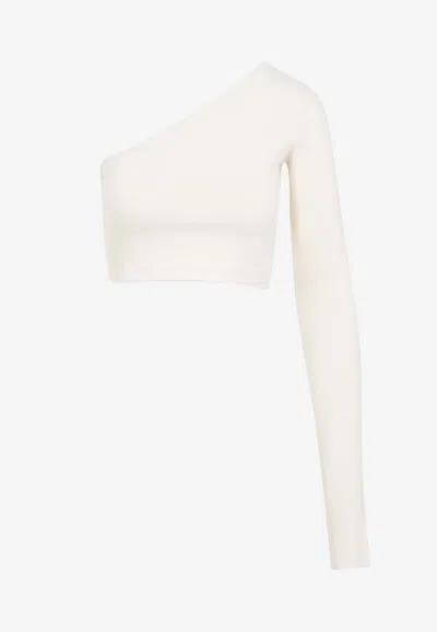 Rick Owens Ziggy One-shoulder Top In Nude & Neutrals