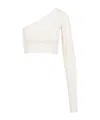 Rick Owens Asymmetrical Cropped Top In White