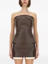 Rick Owens Brown Solid Strapless Top In Brown