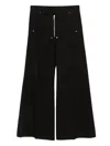 Rick Owens Zip Cotton Trousers In Black