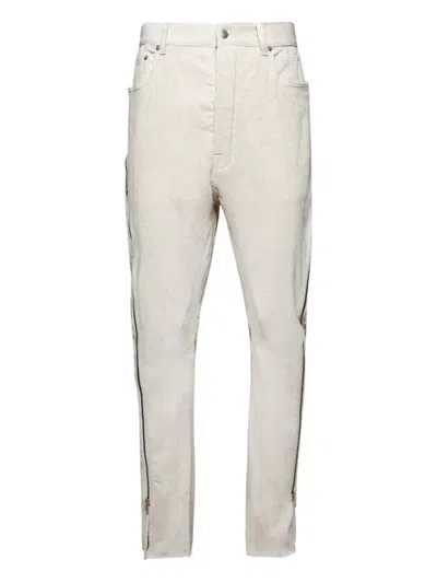 Rick Owens Zip-detail Corduroy Trousers In Brown