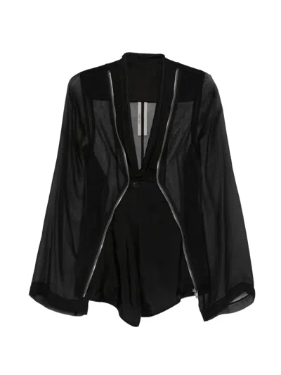 Rick Owens Zip-detail Jacket In Black