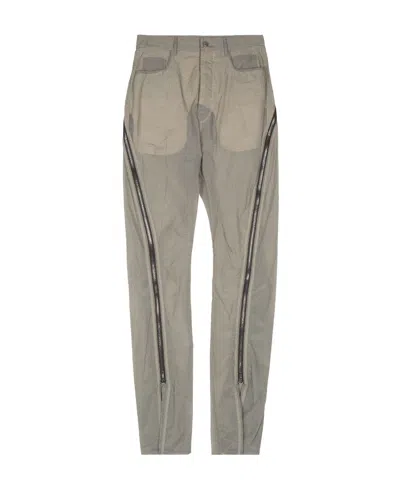 Rick Owens Zip-detail Straight-leg Jeans In Nude