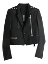 Rick Owens Alice Embellished Grain De Poudre Wool Jacket
