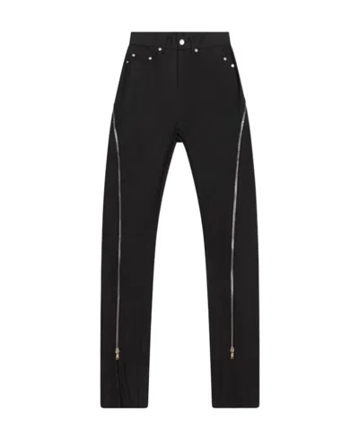 Rick Owens Zip-detail Trousers In Black