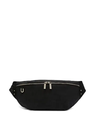Rick Owens Zip Detailing Small Belt Bag In Black