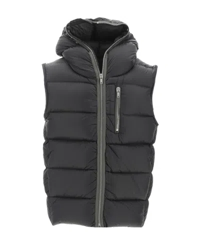 Rick Owens Zip-fastening Hooded Gilet In Black