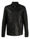 Rick Owens Black Padded Leather Jacket In Black
